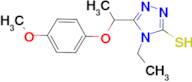 4-ethyl-5-[1-(4-methoxyphenoxy)ethyl]-4H-1,2,4-triazole-3-thiol