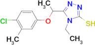 5-[1-(4-chloro-3-methylphenoxy)ethyl]-4-ethyl-4H-1,2,4-triazole-3-thiol