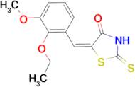 (5E)-5-(2-ethoxy-3-methoxybenzylidene)-2-mercapto-1,3-thiazol-4(5H)-one