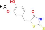 (5E)-5-(4-hydroxy-3-methoxybenzylidene)-2-mercapto-1,3-thiazol-4(5H)-one