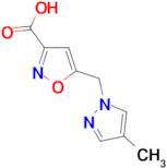 5-[(4-methyl-1H-pyrazol-1-yl)methyl]isoxazole-3-carboxylic acid