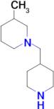 3-methyl-1-(piperidin-4-ylmethyl)piperidine