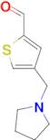 4-(pyrrolidin-1-ylmethyl)thiophene-2-carbaldehyde