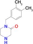 1-(3,4-dimethylbenzyl)piperazin-2-one