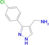 {[3-(4-chlorophenyl)-1H-pyrazol-4-yl]methyl}amine