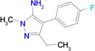 3-ethyl-4-(4-fluorophenyl)-1-methyl-1H-pyrazol-5-amine