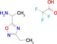 [1-(3-ethyl-1,2,4-oxadiazol-5-yl)ethyl]amine trifluoroacetate