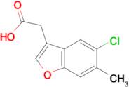 (5-chloro-6-methyl-1-benzofuran-3-yl)acetic acid