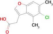 (5-chloro-4,6-dimethyl-1-benzofuran-3-yl)acetic acid