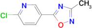 2-chloro-5-(3-methyl-1,2,4-oxadiazol-5-yl)pyridine
