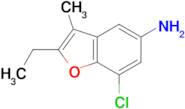 (7-chloro-2-ethyl-3-methyl-1-benzofuran-5-yl)amine