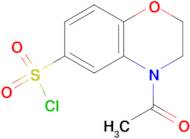 4-acetyl-3,4-dihydro-2H-1,4-benzoxazine-6-sulfonyl chloride