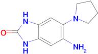 5-amino-6-(1-pyrrolidinyl)-1,3-dihydro-2H-benzimidazol-2-one
