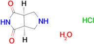 (3aR,6aS)-tetrahydropyrrolo[3,4-c]pyrrole-1,3(2H,3aH)-dione hydrochloride hydrate