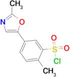 2-methyl-5-(2-methyl-1,3-oxazol-5-yl)benzenesulfonyl chloride