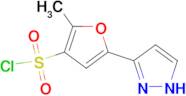 2-methyl-5-(1H-pyrazol-5-yl)-3-furansulfonyl chloride