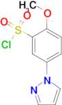 2-methoxy-5-(1H-pyrazol-1-yl)benzenesulfonyl chloride