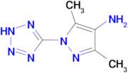 3,5-dimethyl-1-(1H-tetrazol-5-yl)-1H-pyrazol-4-amine