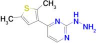 4-(2,5-dimethyl-3-thienyl)-2-hydrazinopyrimidine