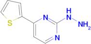 2-hydrazino-4-(2-thienyl)pyrimidine