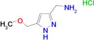 {[5-(methoxymethyl)-1H-pyrazol-3-yl]methyl}amine hydrochloride