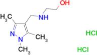 2-{[(1,3,5-trimethyl-1H-pyrazol-4-yl)methyl]amino}ethanol dihydrochloride