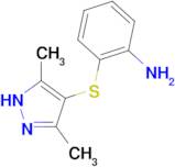 2-[(3,5-dimethyl-1H-pyrazol-4-yl)thio]aniline