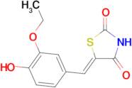 (5Z)-5-(3-ethoxy-4-hydroxybenzylidene)-1,3-thiazolidine-2,4-dione