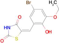 (5E)-5-(5-bromo-3-ethoxy-2-hydroxybenzylidene)-1,3-thiazolidine-2,4-dione