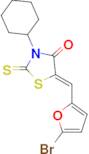 (5Z)-5-[(5-bromo-2-furyl)methylene]-3-cyclohexyl-2-thioxo-1,3-thiazolidin-4-one