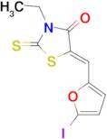 (5Z)-3-ethyl-5-[(5-iodo-2-furyl)methylene]-2-thioxo-1,3-thiazolidin-4-one