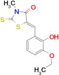 (5Z)-5-(3-ethoxy-2-hydroxybenzylidene)-3-methyl-2-thioxo-1,3-thiazolidin-4-one