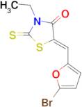 (5Z)-5-[(5-bromo-2-furyl)methylene]-3-ethyl-2-thioxo-1,3-thiazolidin-4-one