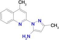 3-methyl-1-(4-methyl-2-quinolinyl)-1H-pyrazol-5-amine