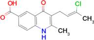 3-[(2Z)-3-chlorobut-2-en-1-yl]-4-hydroxy-2-methylquinoline-6-carboxylic acid