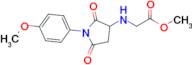 methyl N-[1-(4-methoxyphenyl)-2,5-dioxopyrrolidin-3-yl]glycinate