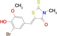 (5Z)-5-(3-bromo-4-hydroxy-5-methoxybenzylidene)-3-methyl-2-thioxo-1,3-thiazolidin-4-one