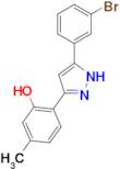 2-[5-(3-bromophenyl)-1H-pyrazol-3-yl]-5-methylphenol