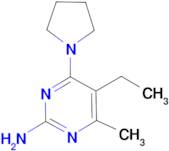 5-ethyl-4-methyl-6-(1-pyrrolidinyl)-2-pyrimidinamine