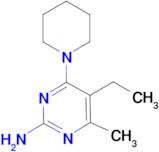 5-ethyl-4-methyl-6-(1-piperidinyl)-2-pyrimidinamine