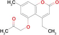 4-ethyl-7-methyl-5-(2-oxopropoxy)-2H-chromen-2-one