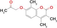 3,4,8-trimethyl-7-(2-oxopropoxy)-2H-chromen-2-one