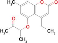4-ethyl-7-methyl-5-(1-methyl-2-oxopropoxy)-2H-chromen-2-one