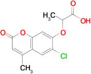 2-[(6-chloro-4-methyl-2-oxo-2H-chromen-7-yl)oxy]propanoic acid