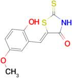 (5Z)-5-(2-hydroxy-5-methoxybenzylidene)-2-thioxo-1,3-thiazolidin-4-one