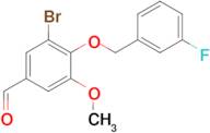 3-bromo-4-[(3-fluorobenzyl)oxy]-5-methoxybenzaldehyde