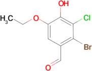 2-bromo-3-chloro-5-ethoxy-4-hydroxybenzaldehyde