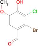 2-bromo-3-chloro-4-hydroxy-5-methoxybenzaldehyde