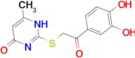 1-(3,4-dihydroxyphenyl)-2-[(4-hydroxy-6-methylpyrimidin-2-yl)thio]ethanone