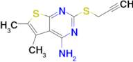 5,6-dimethyl-2-(2-propyn-1-ylthio)thieno[2,3-d]pyrimidin-4-amine